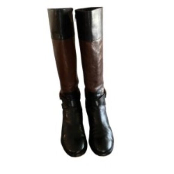 Michael Kors Bryce Two Tone Riding Boots 7.5 - Picture 2 of 7